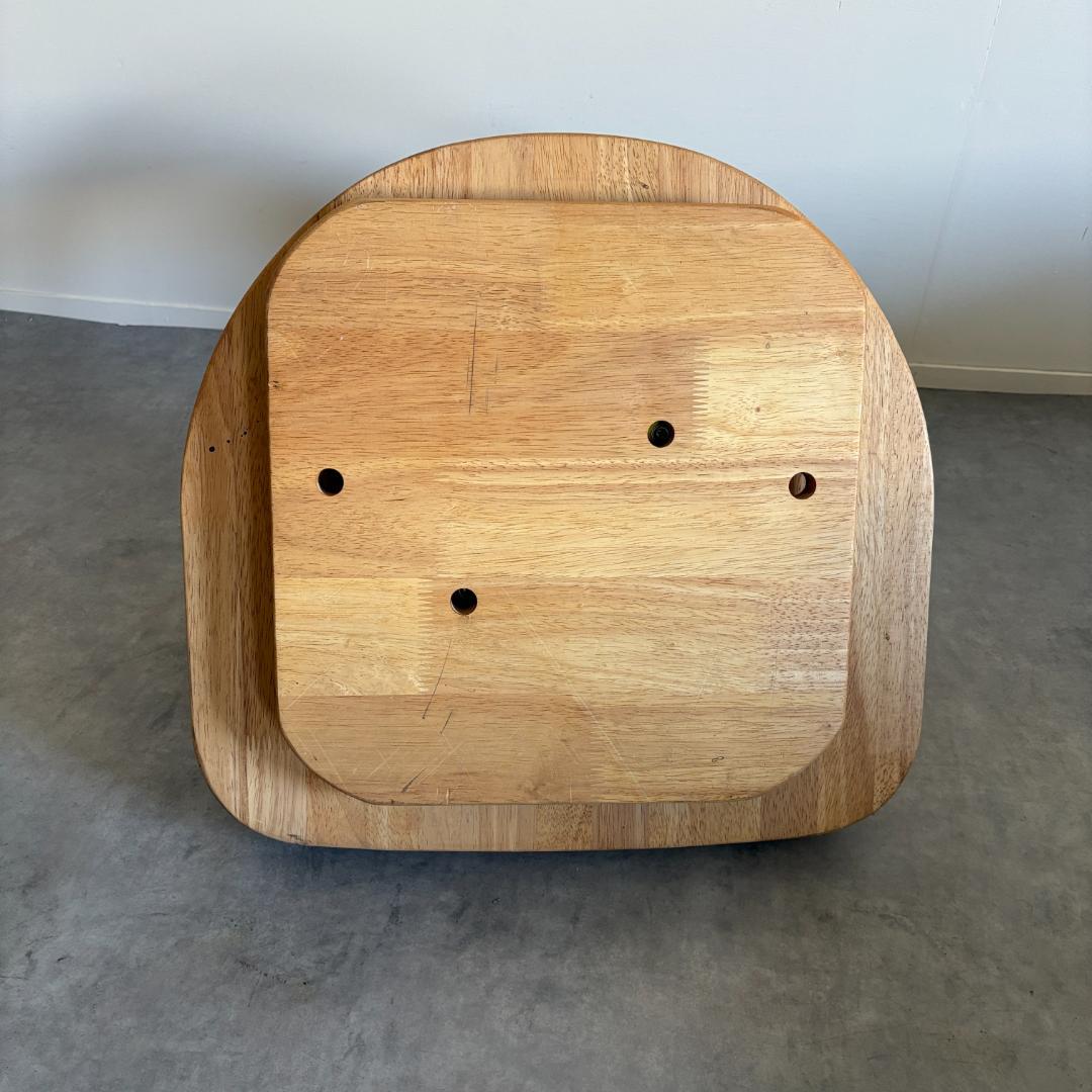 日本製 無垢材 回転座椅子【C】