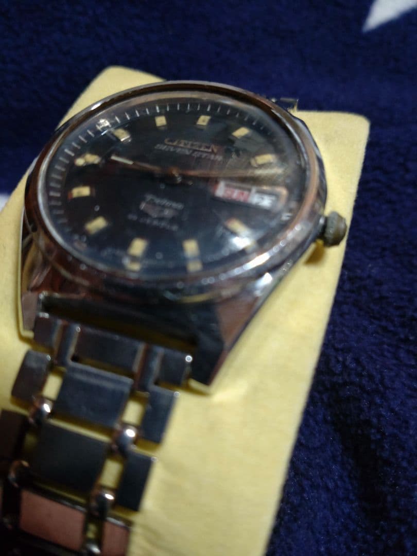 シチズンセブンスターデラックス　フルオリジナル 希少　ブラック文字盤