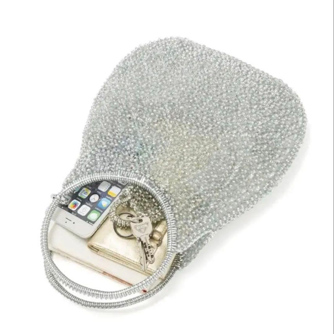 美品 アンテプリマ ワイヤーバッグ スタンダード ラウンド シルバーブルー 希少