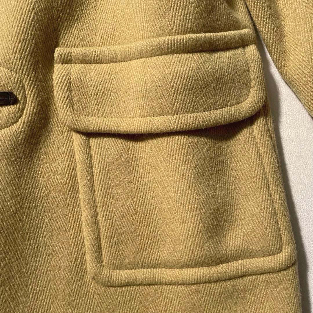 【くろねこ】INED　ダッフルコート ヘリンボーン 日本製 イエロー