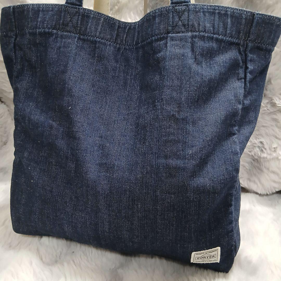 【美品】ＰＯＲＴＥＲポータートートバック　デニムユニセックスリバーシブル