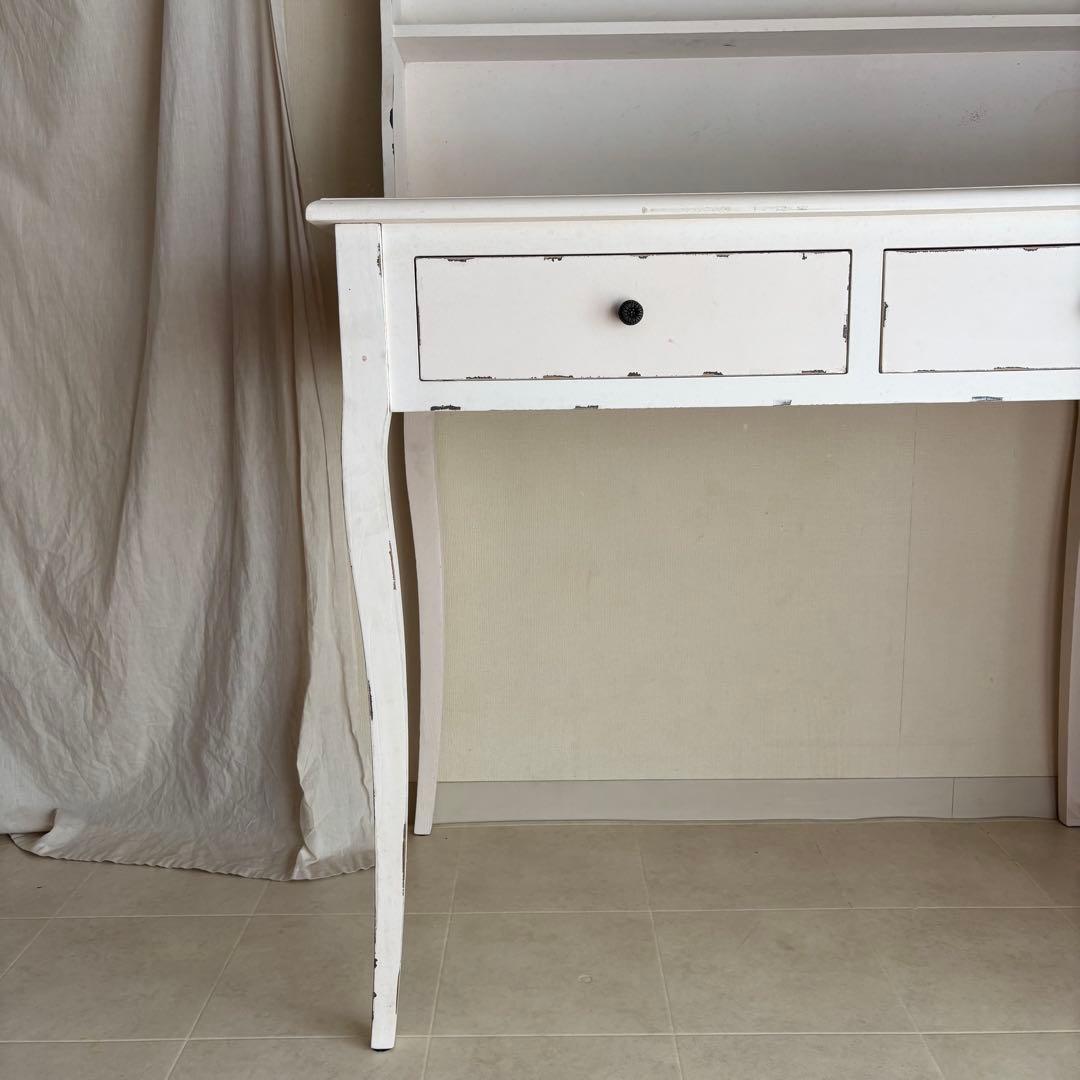 シャビーシック　ドレッサー　デスク　白家具　フレンチシャビー　カントリー　学習机