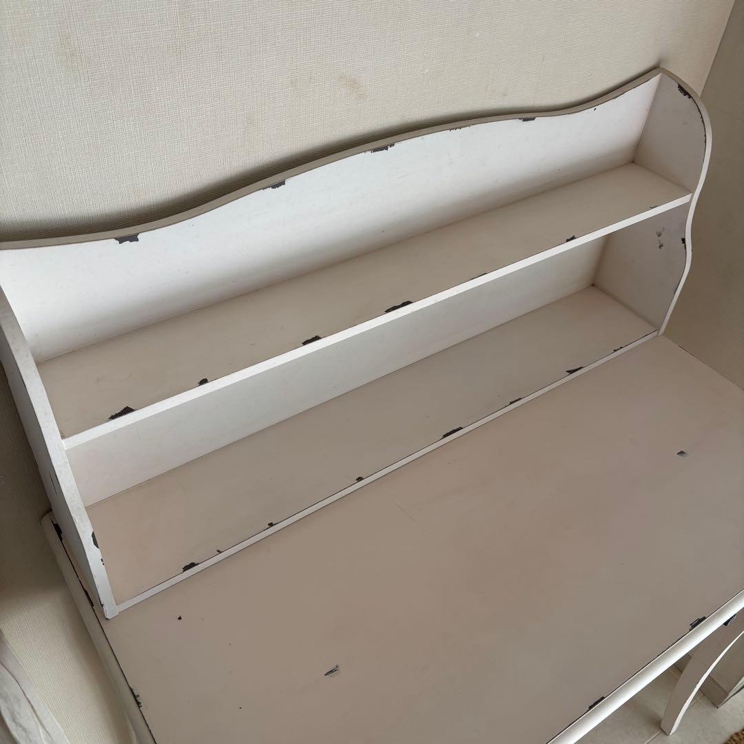 シャビーシック　ドレッサー　デスク　白家具　フレンチシャビー　カントリー　学習机