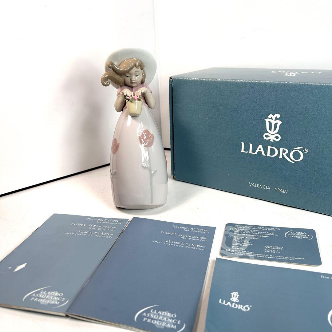 【箱・保証書付き】リヤドロ リトルローズ　バラ色の服を着た少女 LLADRO