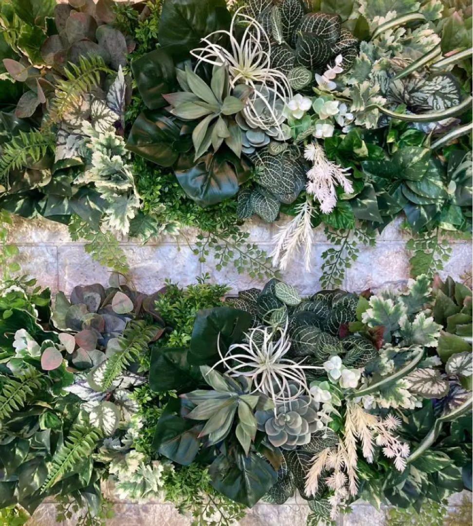 光触媒　人工観葉植物　ウォールグリーン　フェイクグリーン　壁掛け70208443