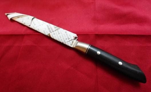 新品同様！スミカマ 霞 KASUMI . カービングナイフ 20cm 鏡面磨き