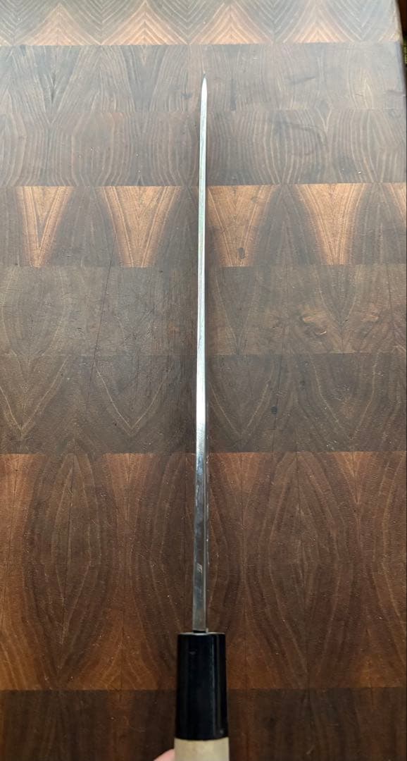 堺打刃物　源直次　青鋼　柳刃　尺　300mm 包丁　刺身　和包丁　霞　紋鍛錬