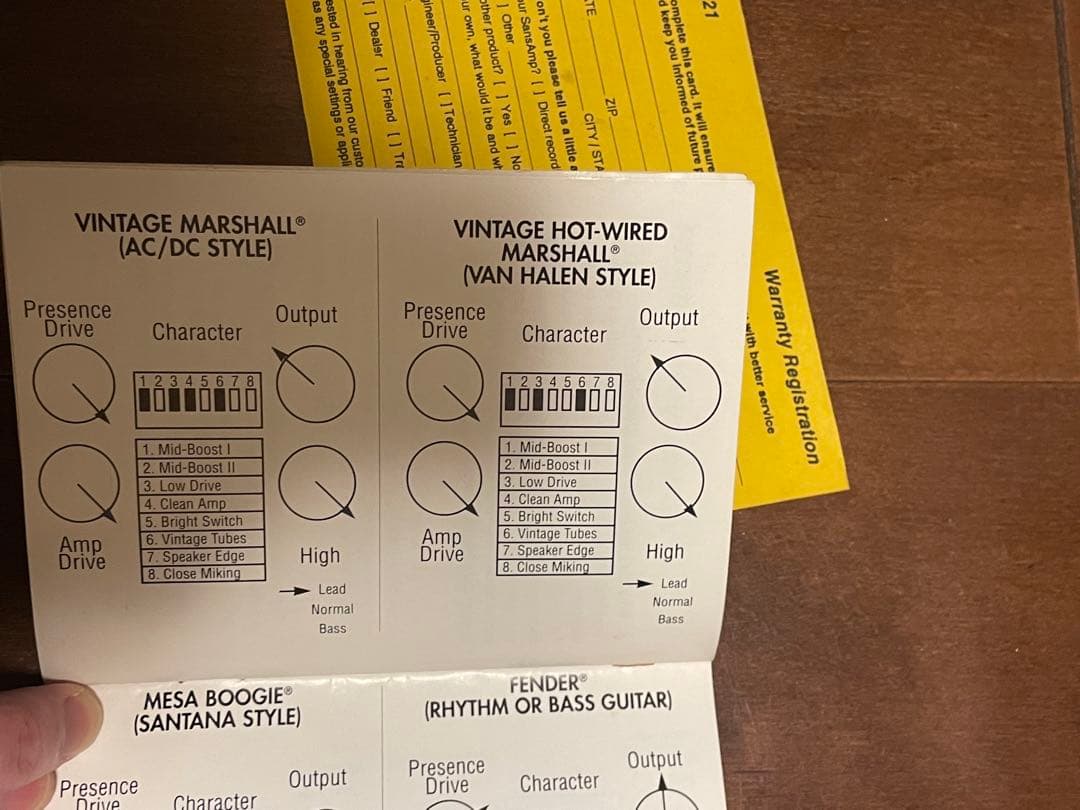 初期型　Tech 21 SansAmp ギターエフェクター　classic表記前