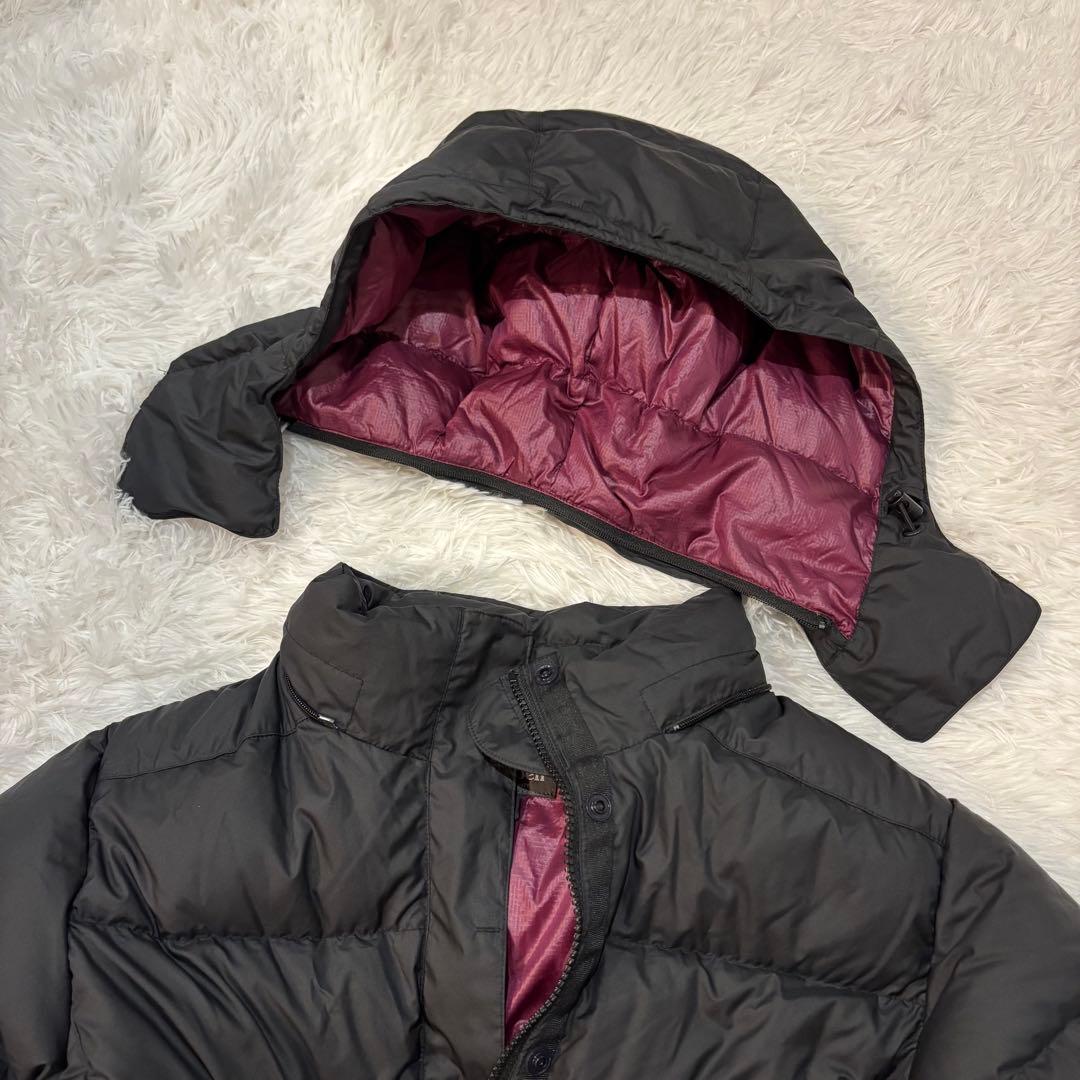 【人気】モンベル　トラベルダウンパーカ ダウンジャケット 2WAY ブラック L