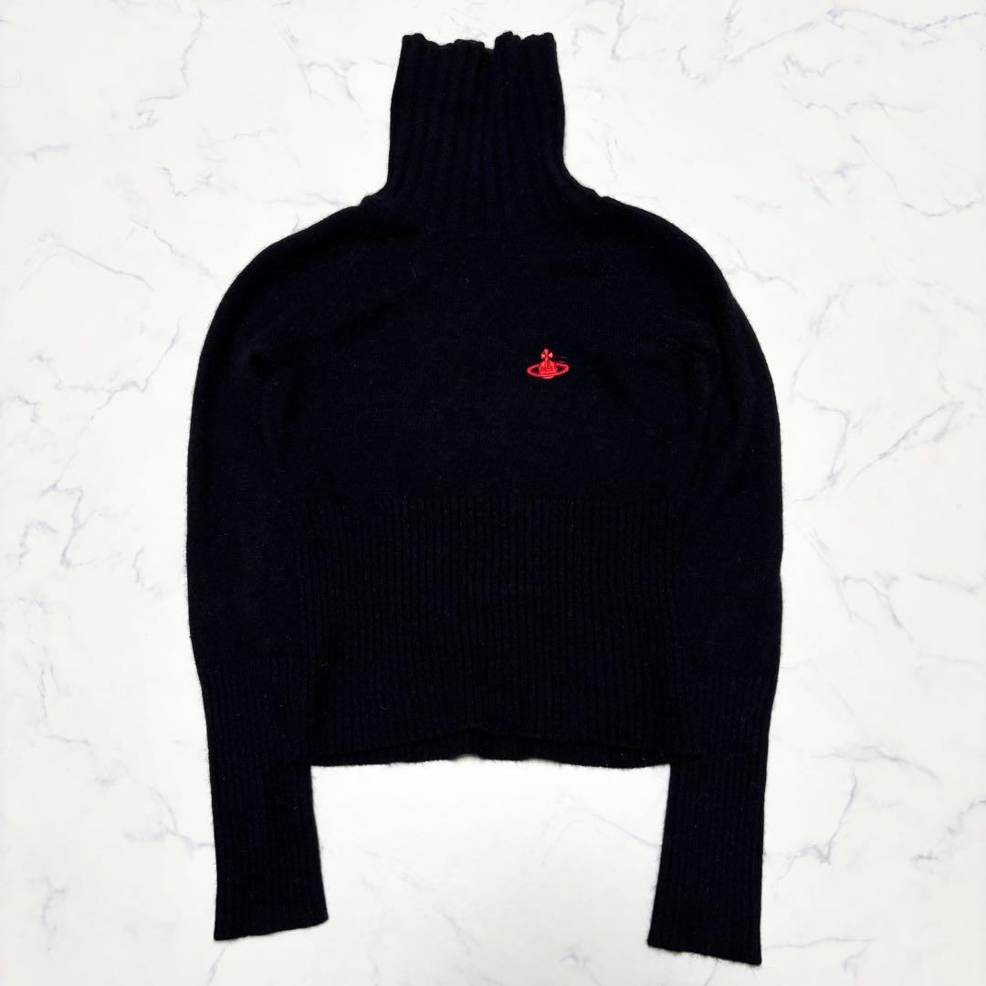ヴィヴィアンウエストウッド レッドレーベル タートルネックセーター オーブ柄