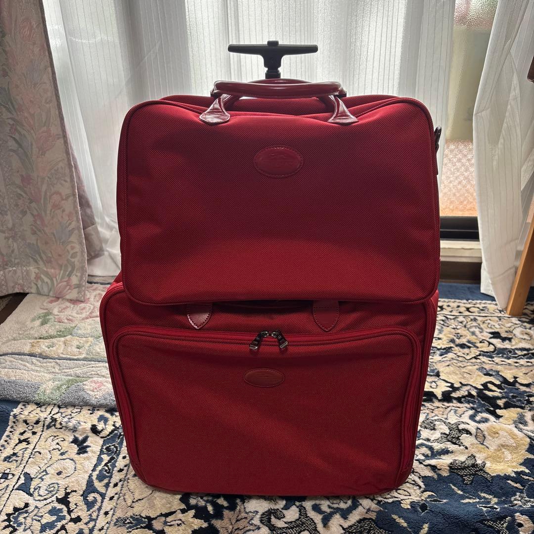 LONGCHAMP ロンシャン　スーツケース　キャーリーバッグ　旅行カバン　赤色