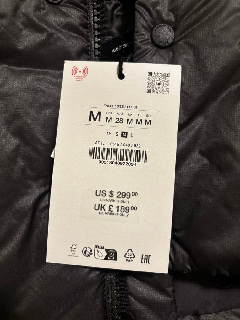 レア人気完売品ZARA×and wander【新品タグ付き】防水防風ジャケットM