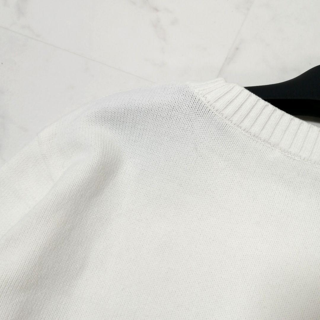 極美品✨ ルネ　R刺繍 コットンアクリルニット プルオーバー　23SS　ホワイト