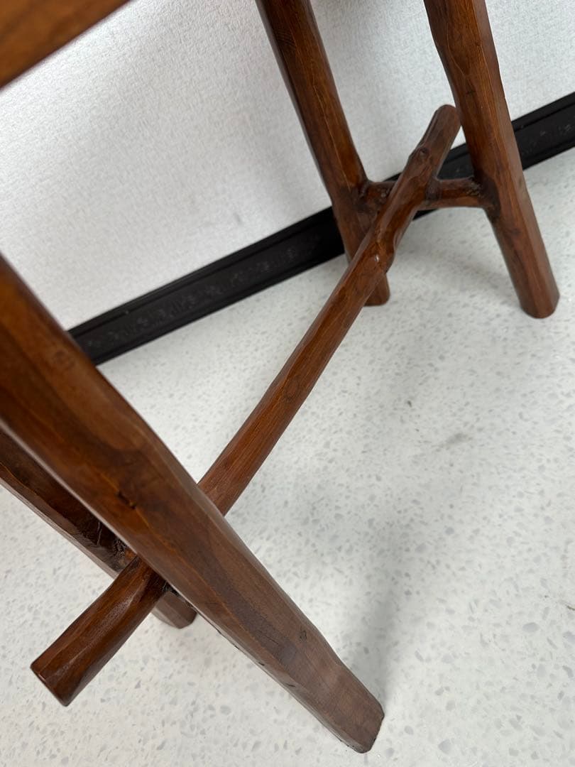 スツール チーク 古材 ヴィンテージ 天然木 無垢 板座 花台 ※i4※