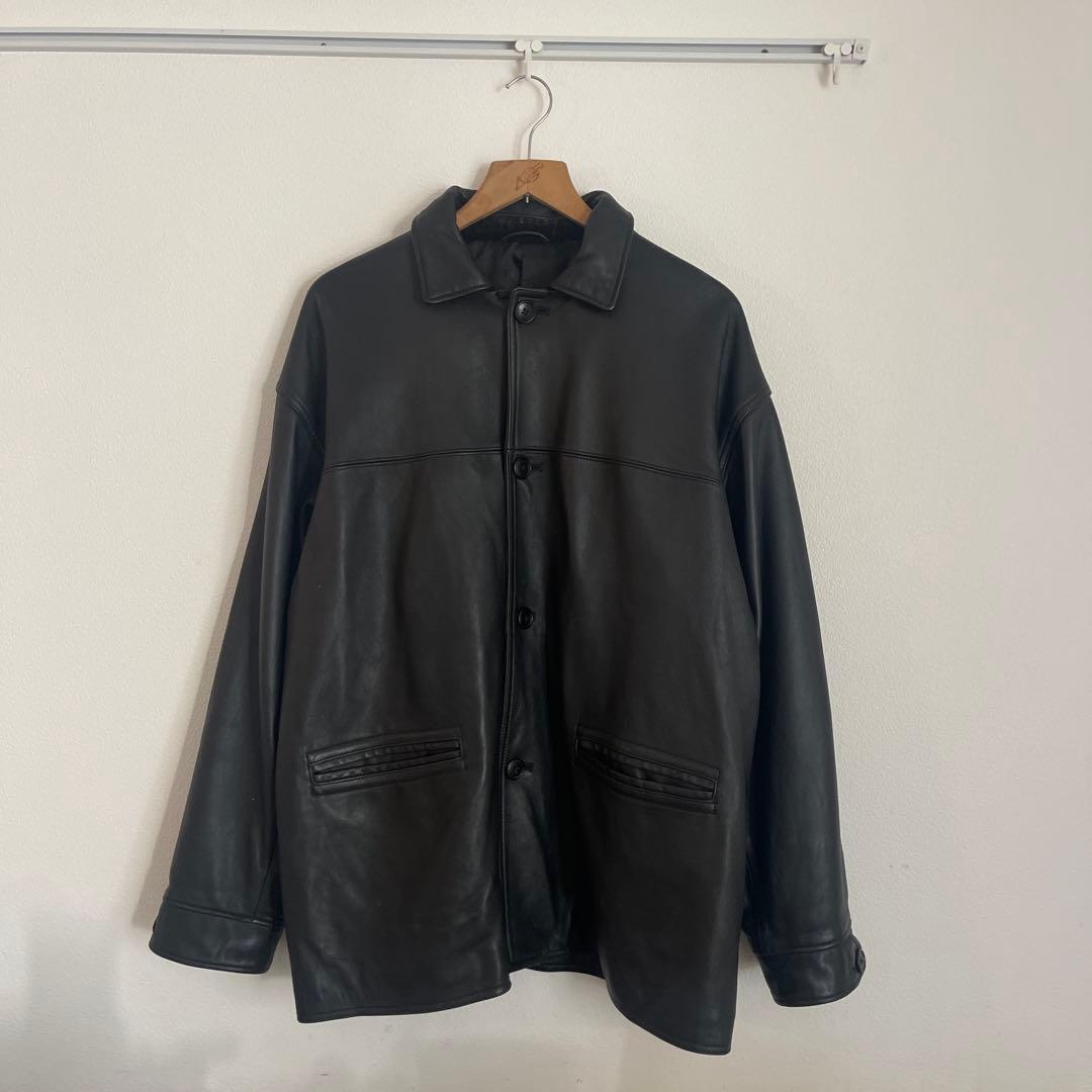 BEAMS 21aw レザー カーコート M