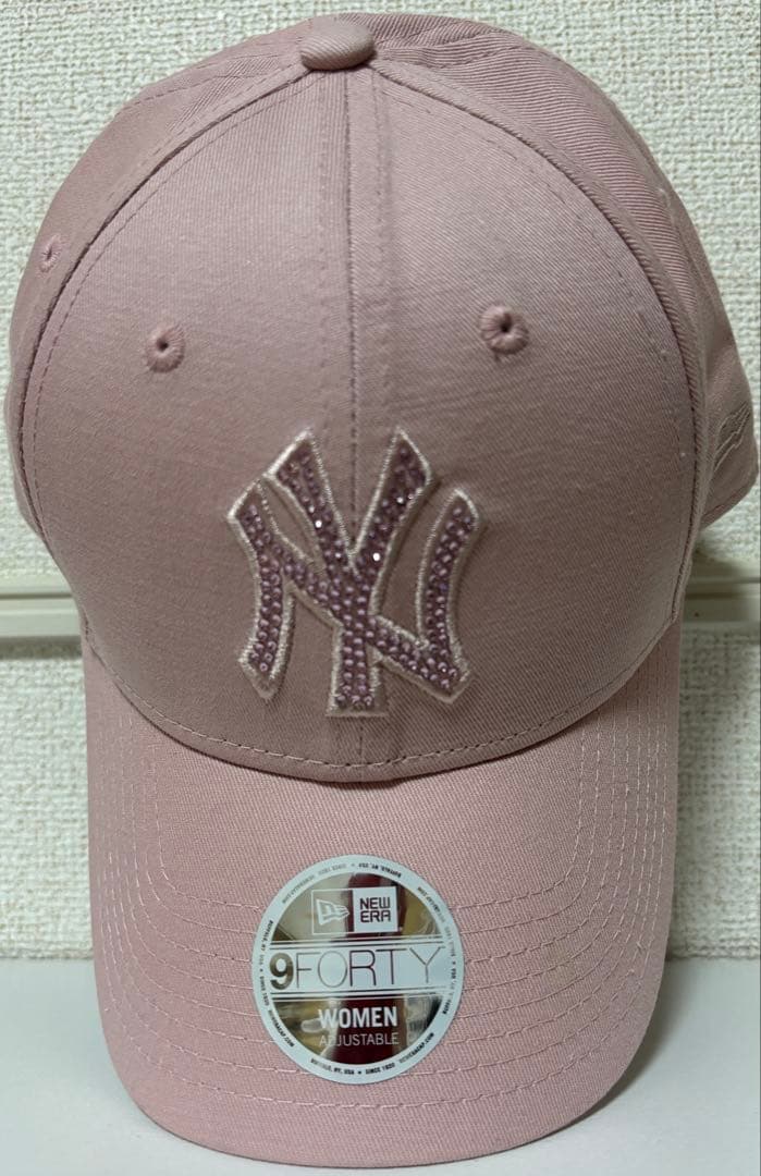 ニューエラ キャップ レディース 9FORTY NY キラキラ ストーン ピンク