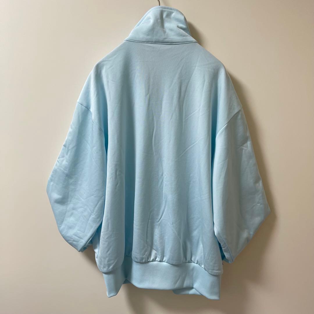 新品同様M】adidasトラックジャケット刺繍ビンテージジャージ古着女子ブルー