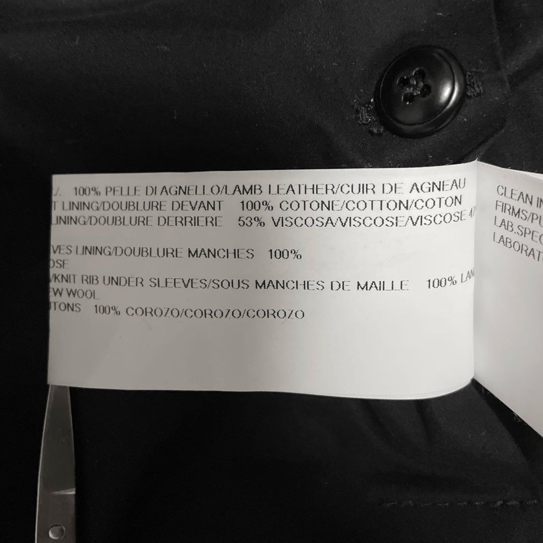 Rick Owens 本革　デザインレザージャケット　ジップ　イタリア製