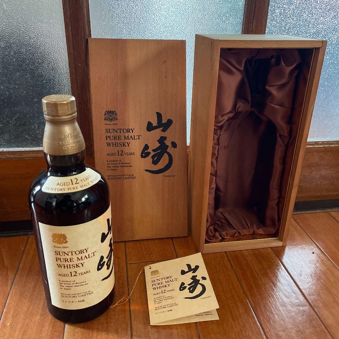 超希少激レアサントリーウイスキーピュアモルト山崎12年 特級 760ml箱付き