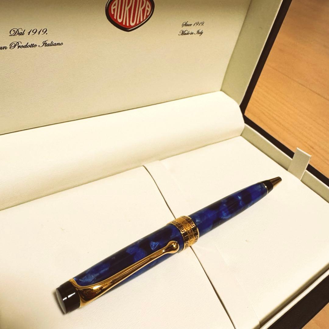 【ほぼ未使用】アウロラ　オプティマ　ボールペン　ブルーGT Aurora