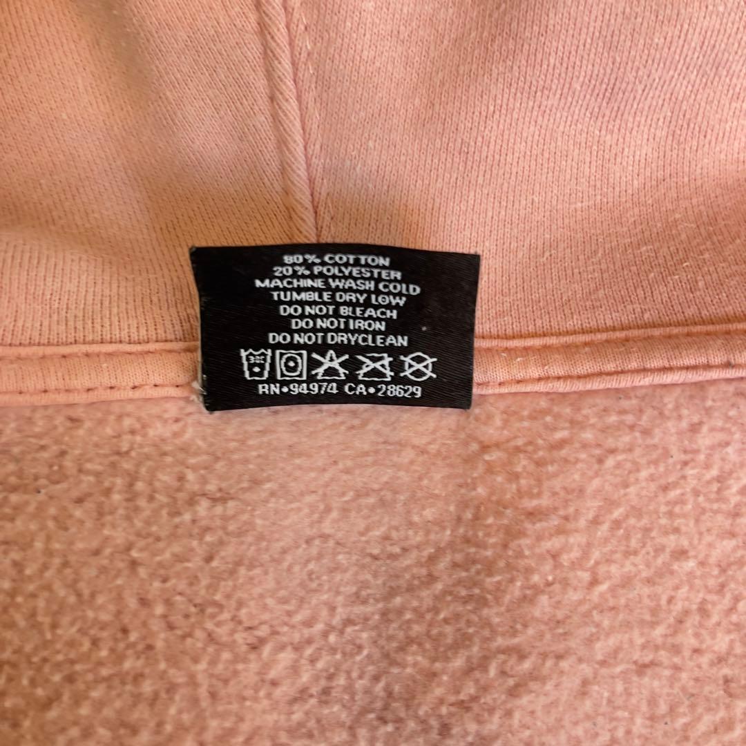 【希少カラー】STUSSY ステューシー パーカー L 刺繍ロゴピンク フーディ