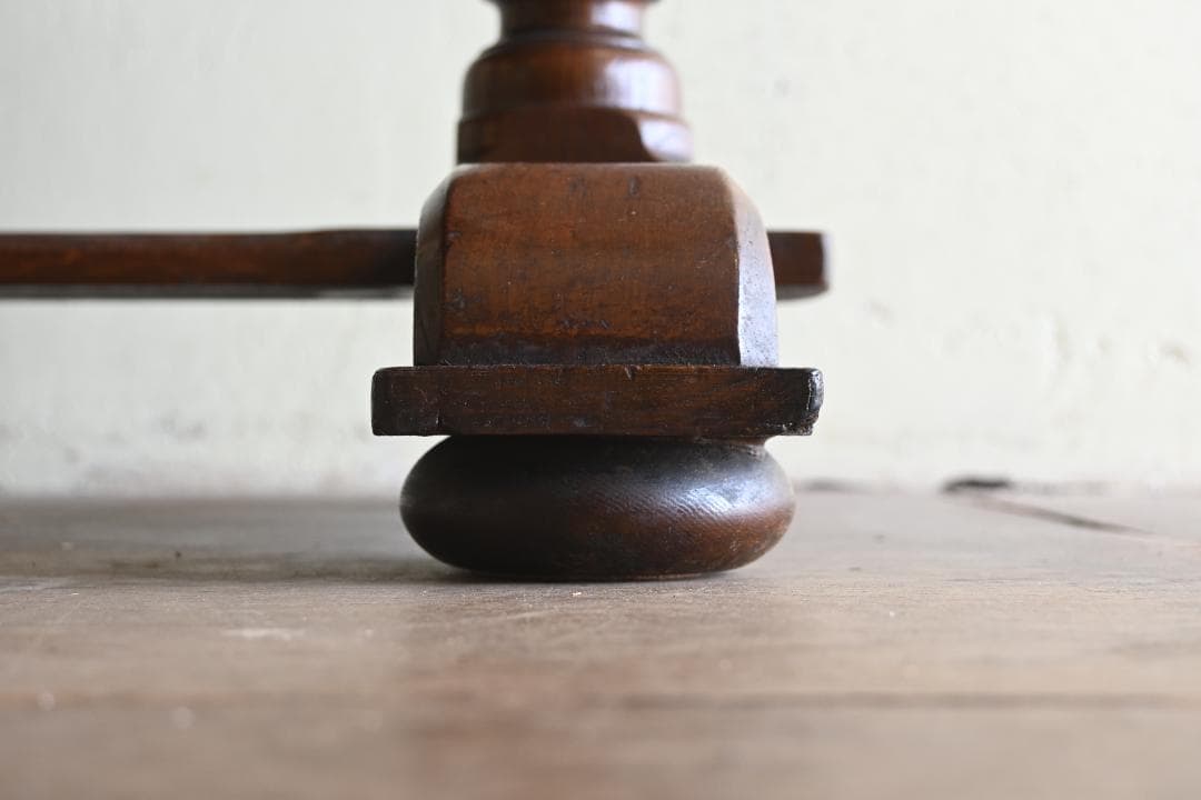 イギリス オーク材ドローリーフテーブル アンティーク伸縮ダイニングテーブル