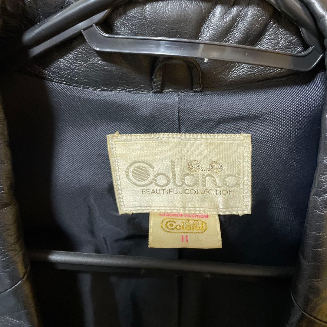 mondo 　　コート ロング　本革　黒　ベルト付き