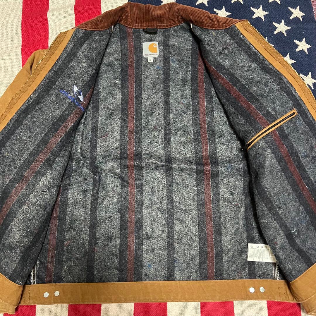 USA製 carhartt カーハート ダックデトロイトジャケット 企業系刺繍