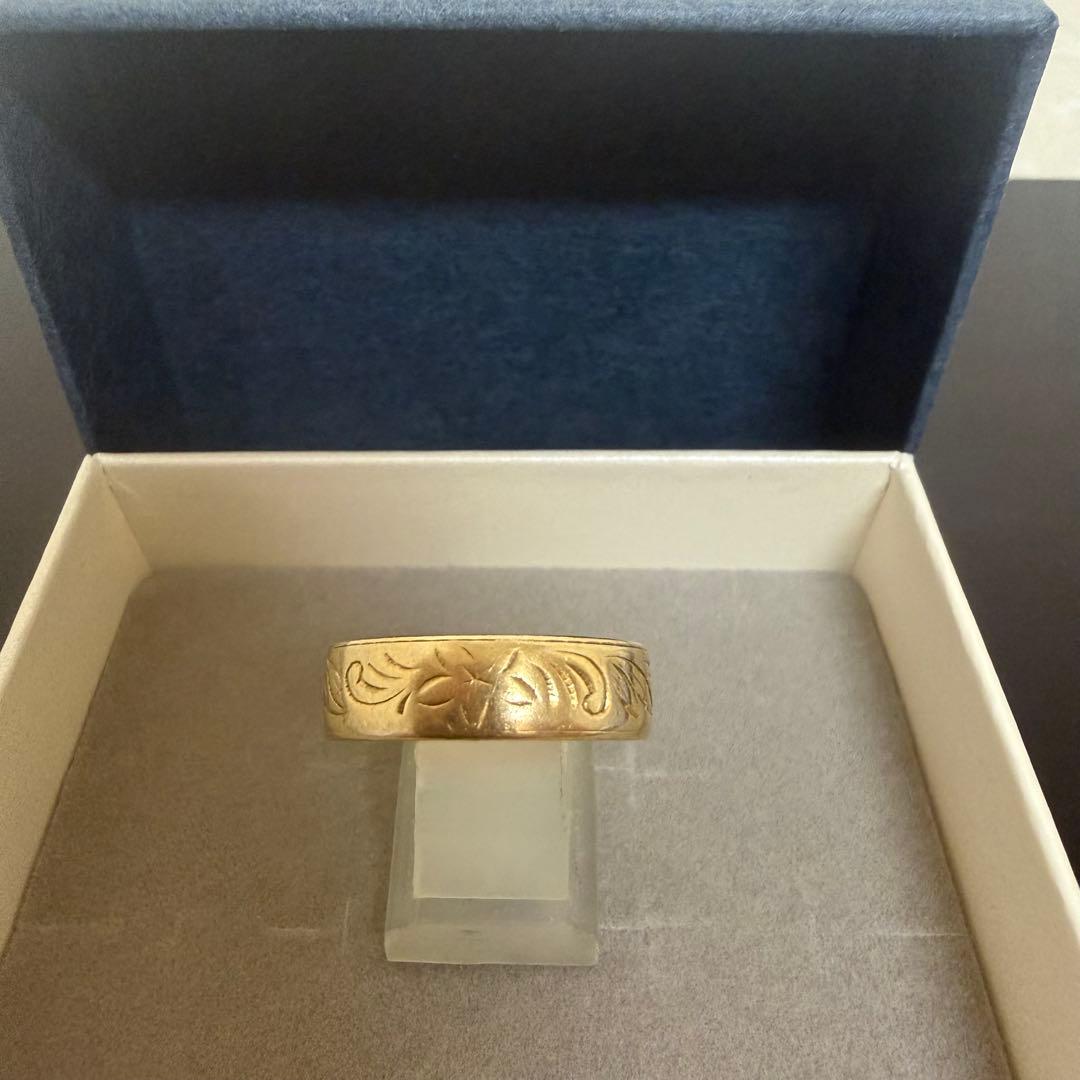 K18 リング 指輪 デザイン 唐草 ゴールド