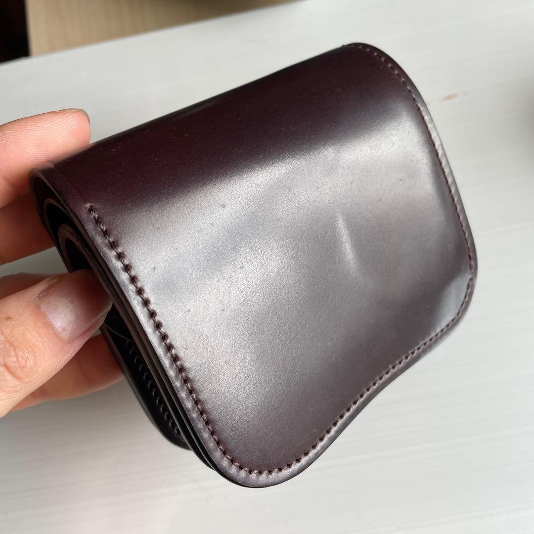 LASTCROPS SPANKER1　シェルコードバン　バーガンディ　スタンプ