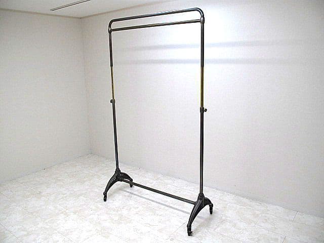 【希少品】西川金太郎 真鍮×鋳物 ハンガーラック W125cm 業務用店舗什器