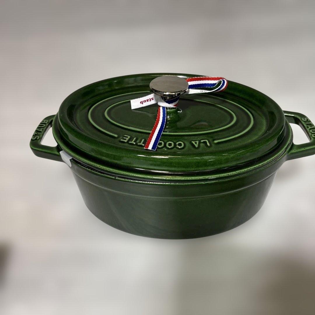 STAUB グリーン 両手鍋