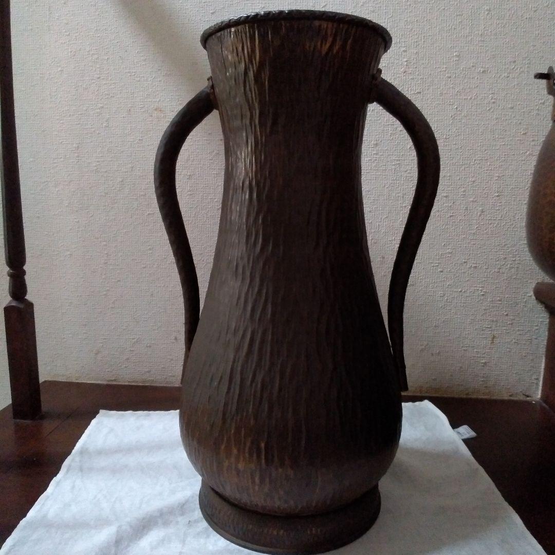 ✨本日限定値下げ✨イタリア製銅インテリア雑貨傘立て両耳持ち手あり 刻印あり