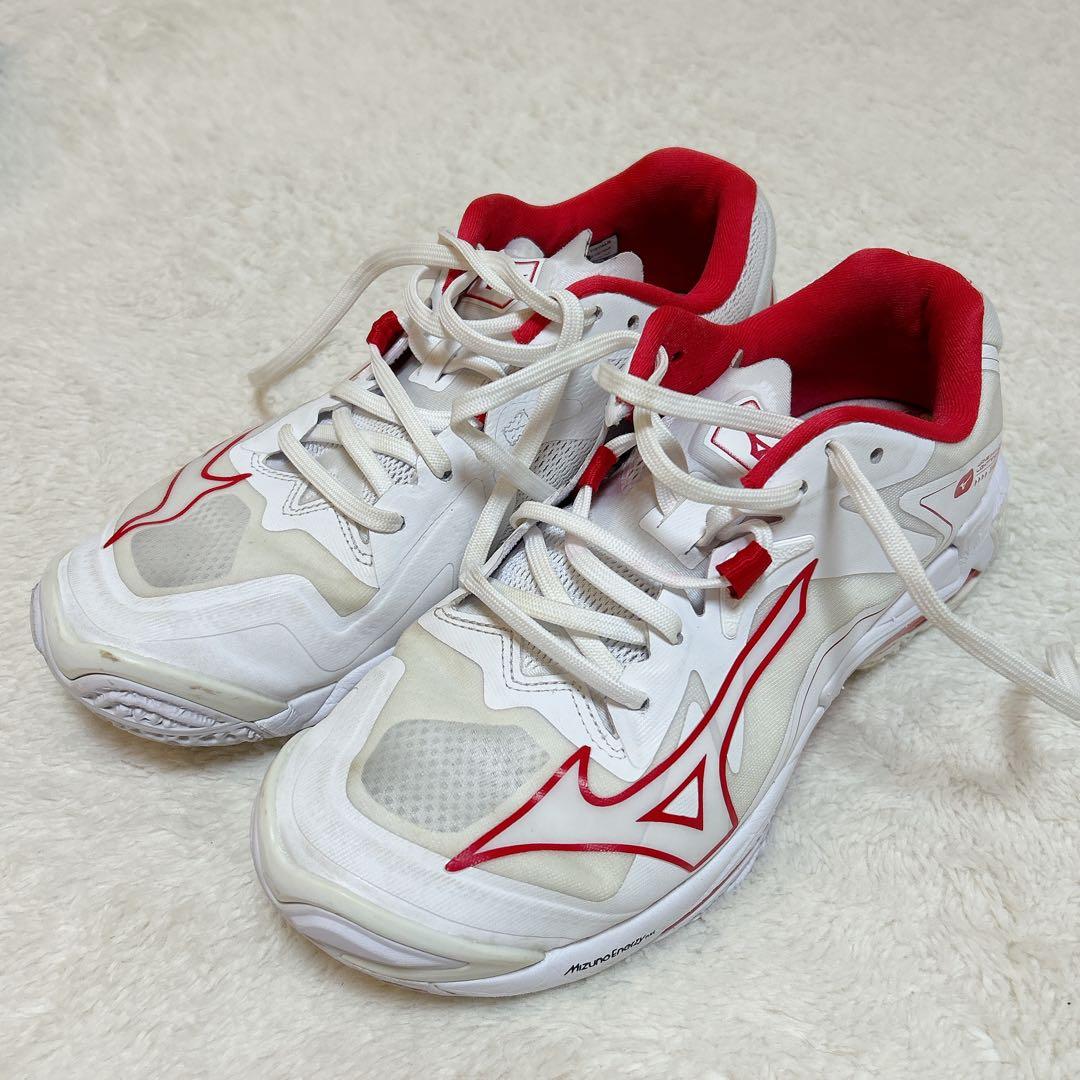 Mizuno バレーボールシューズ ホワイト/レッド