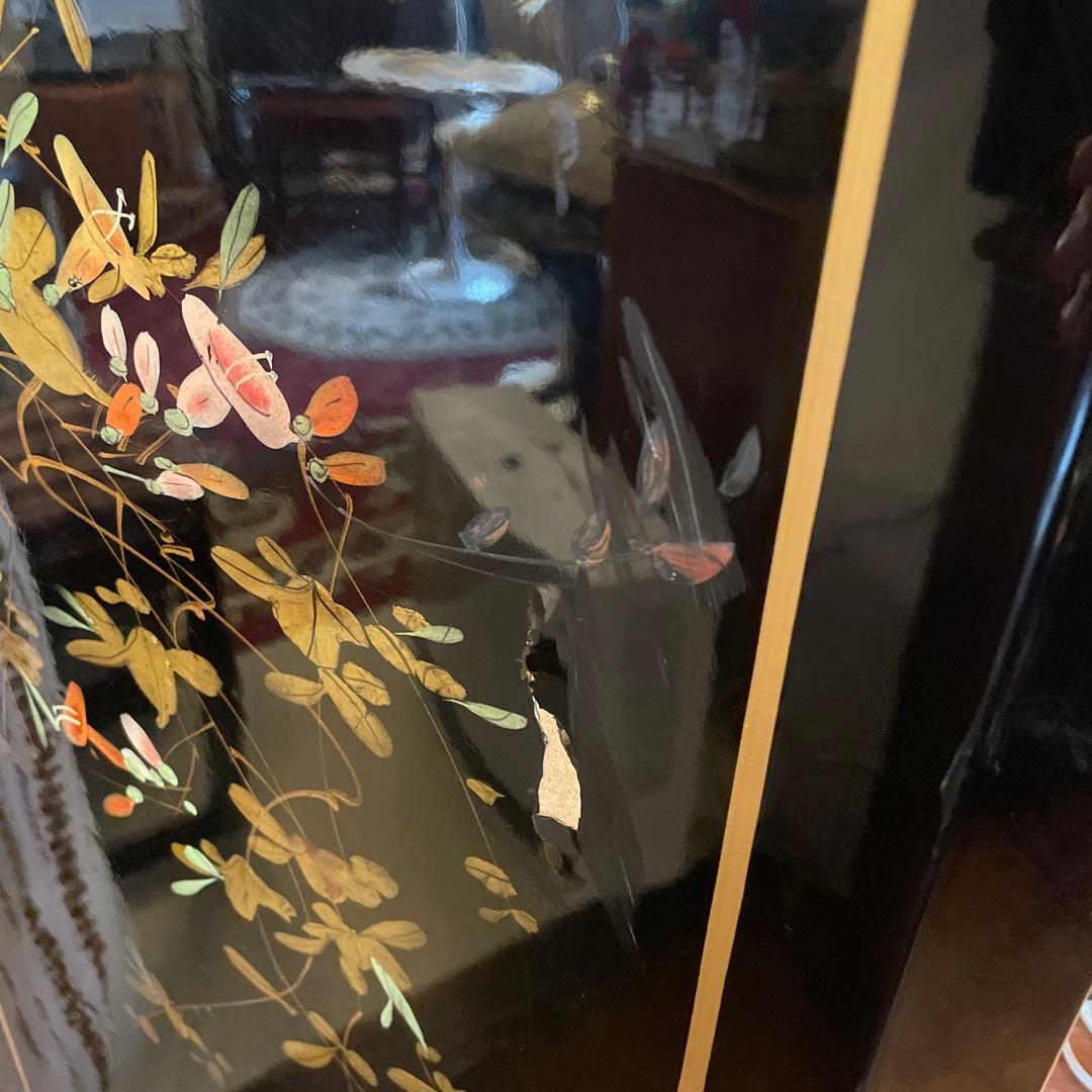 値下！中国家具 宝石棚 花鳥画　シノワズリ家具