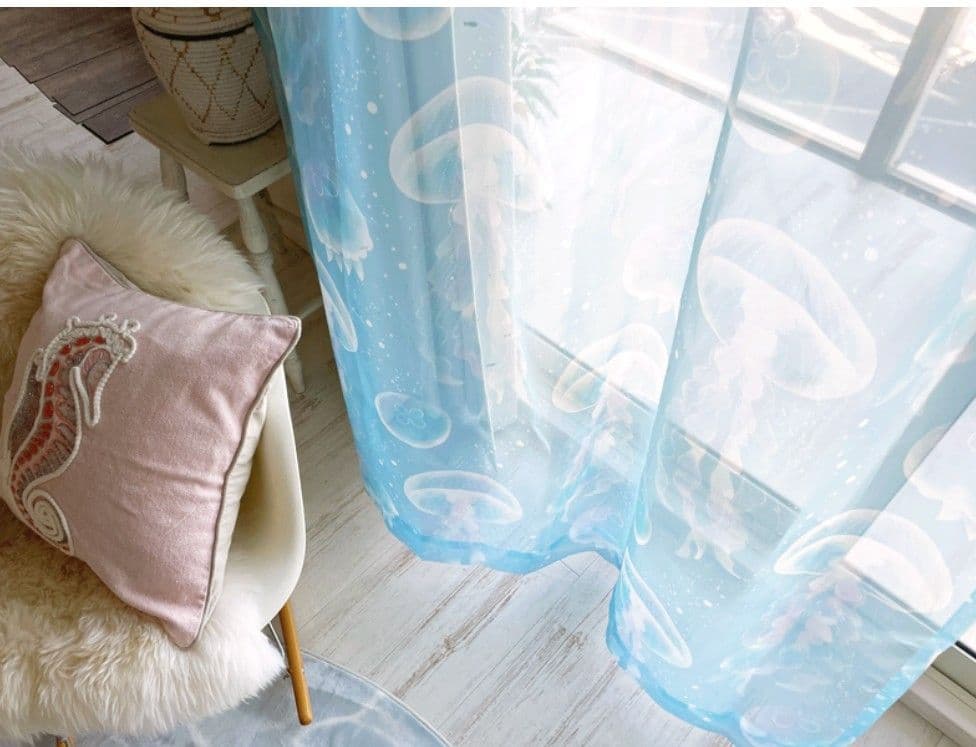 【美品】カーテン&タッセル3点セット オーダー MARINE & PIER