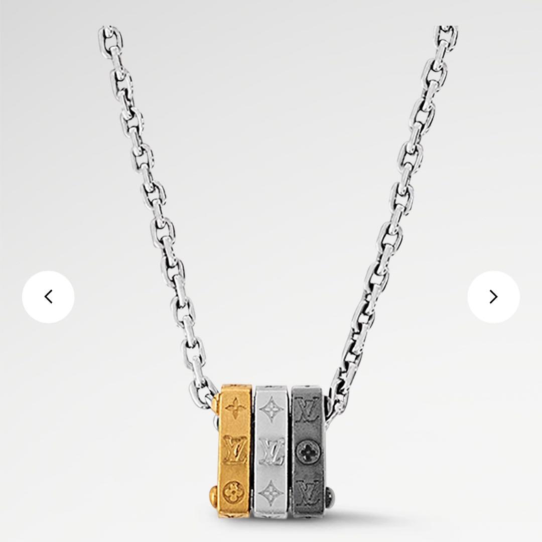 【ふうら】ルイヴィトン ネックレス ペンダント モノグラム ボールド 3連