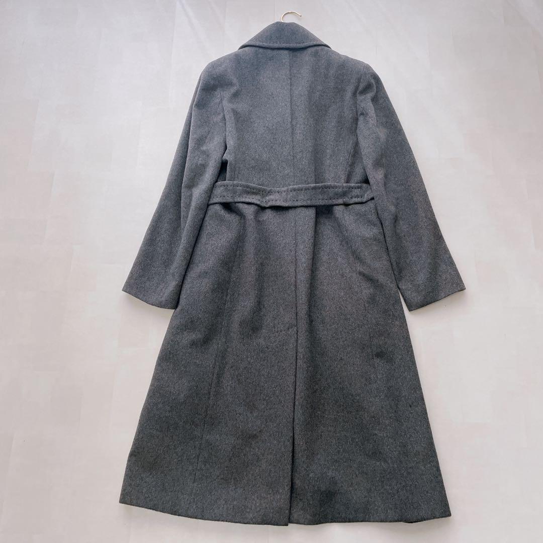 極美品✨マックスマーラ カシミヤ100% ベルテッドコート グレー 40 L