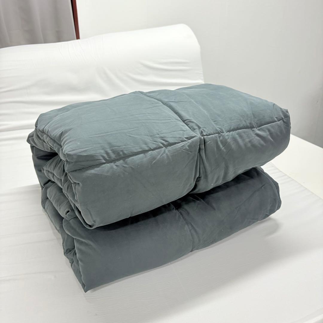 32+34 開封済み　羽毛布団　シングル掛け布団　100％羽毛　詰め物1.1kg