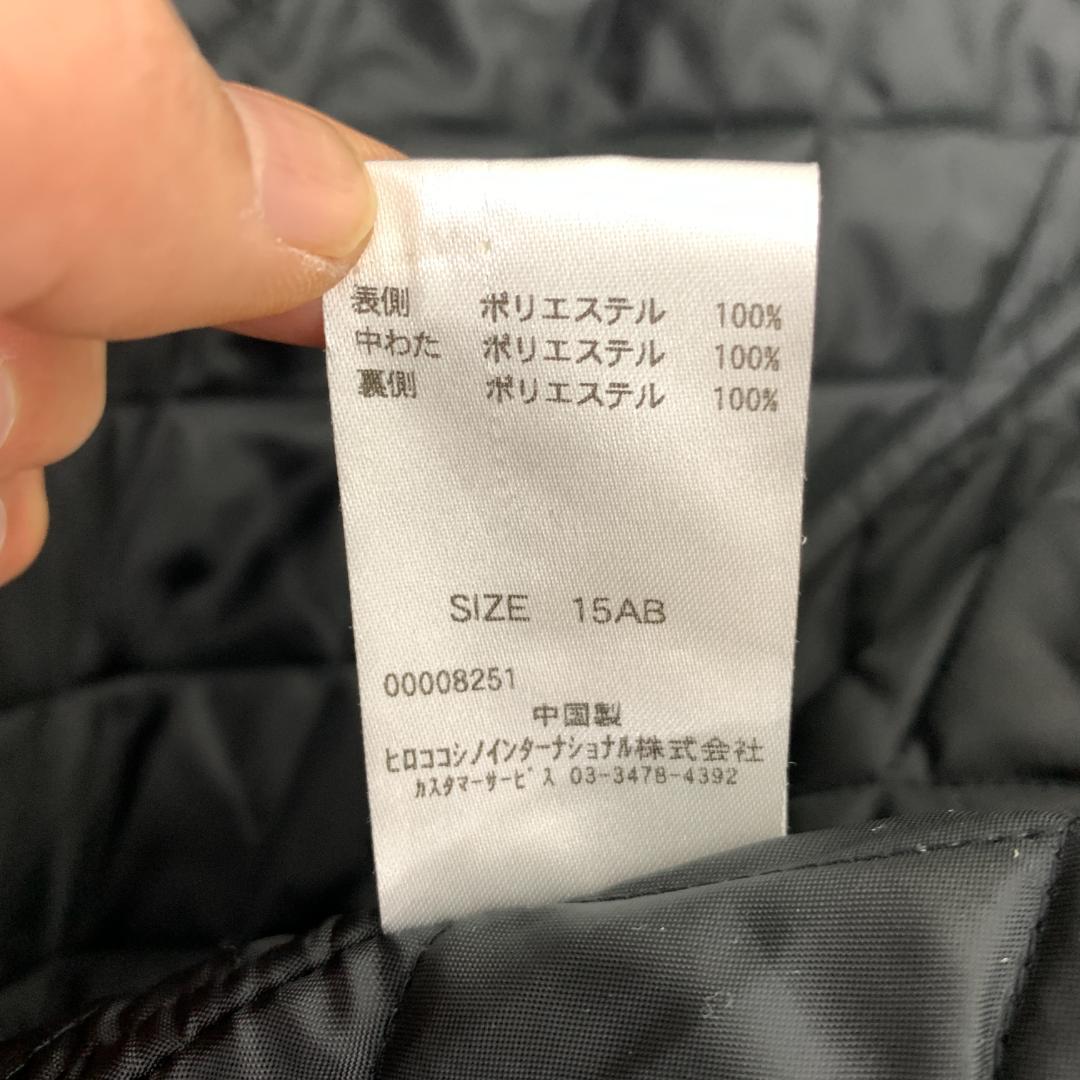LA8404 ヒロコビス Aラインコート ブラック 黒 ポリエステル100％15