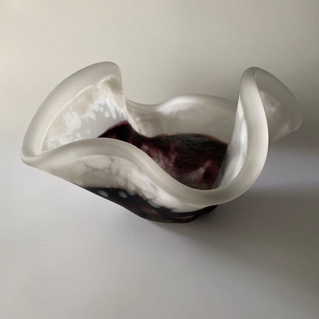 希少 36cm 藤田喬平 共箱付 自筆銘入り 花鉢 人間国宝 文化勲章 オブジェ