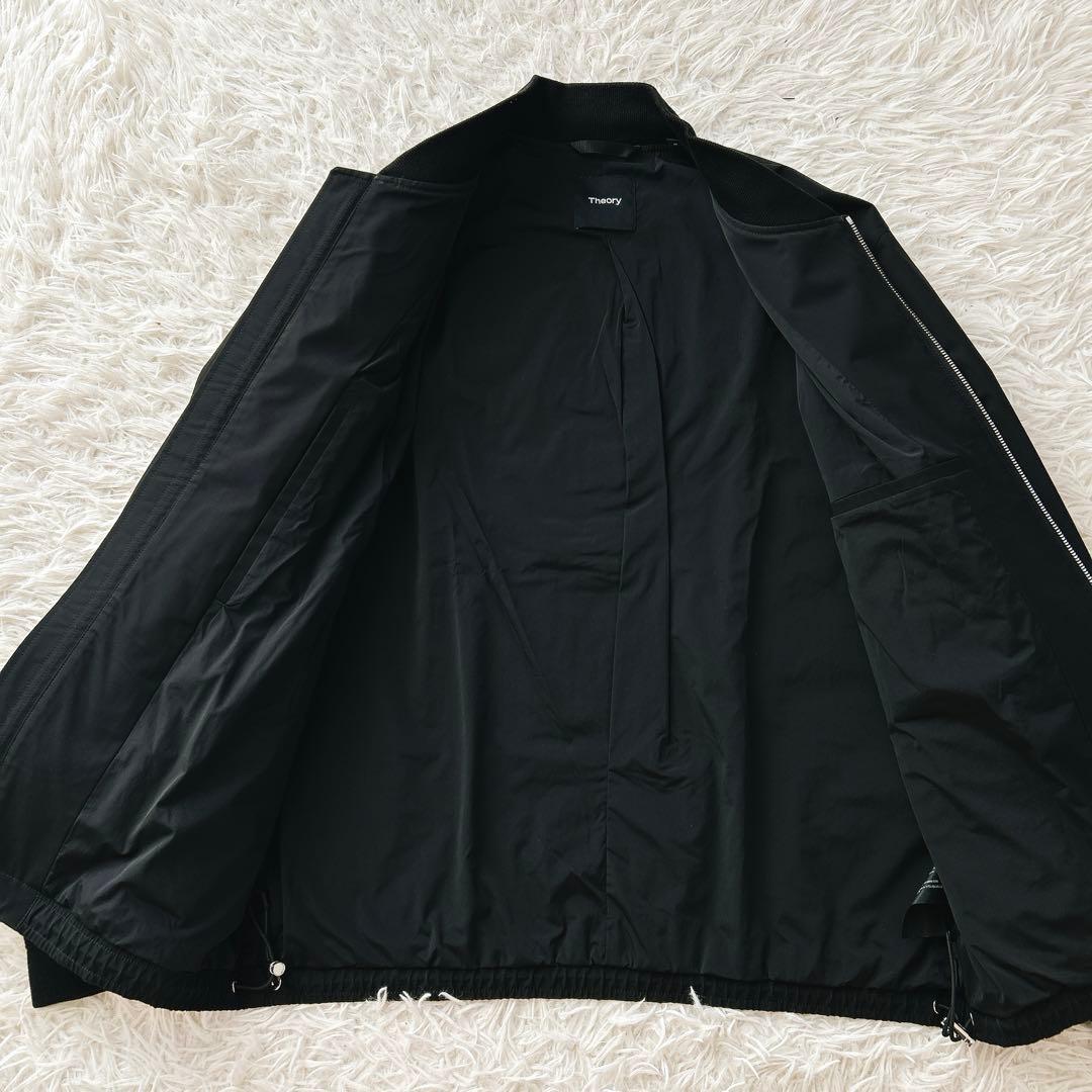 美品 近年 セオリー ブルゾン MA-1 ダブルジップ 短丈 ブラック サイズM