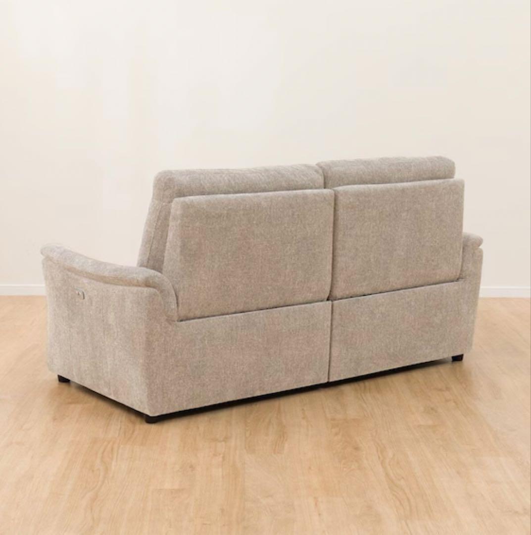 ごりしょー　ニトリ電動リクライニング ソファ　3人用布張りベージュ