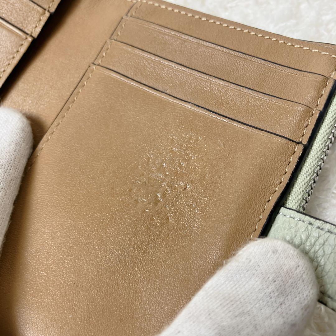 LOEWE スリムジップ バイフォールド レザーウォレット アナグラム