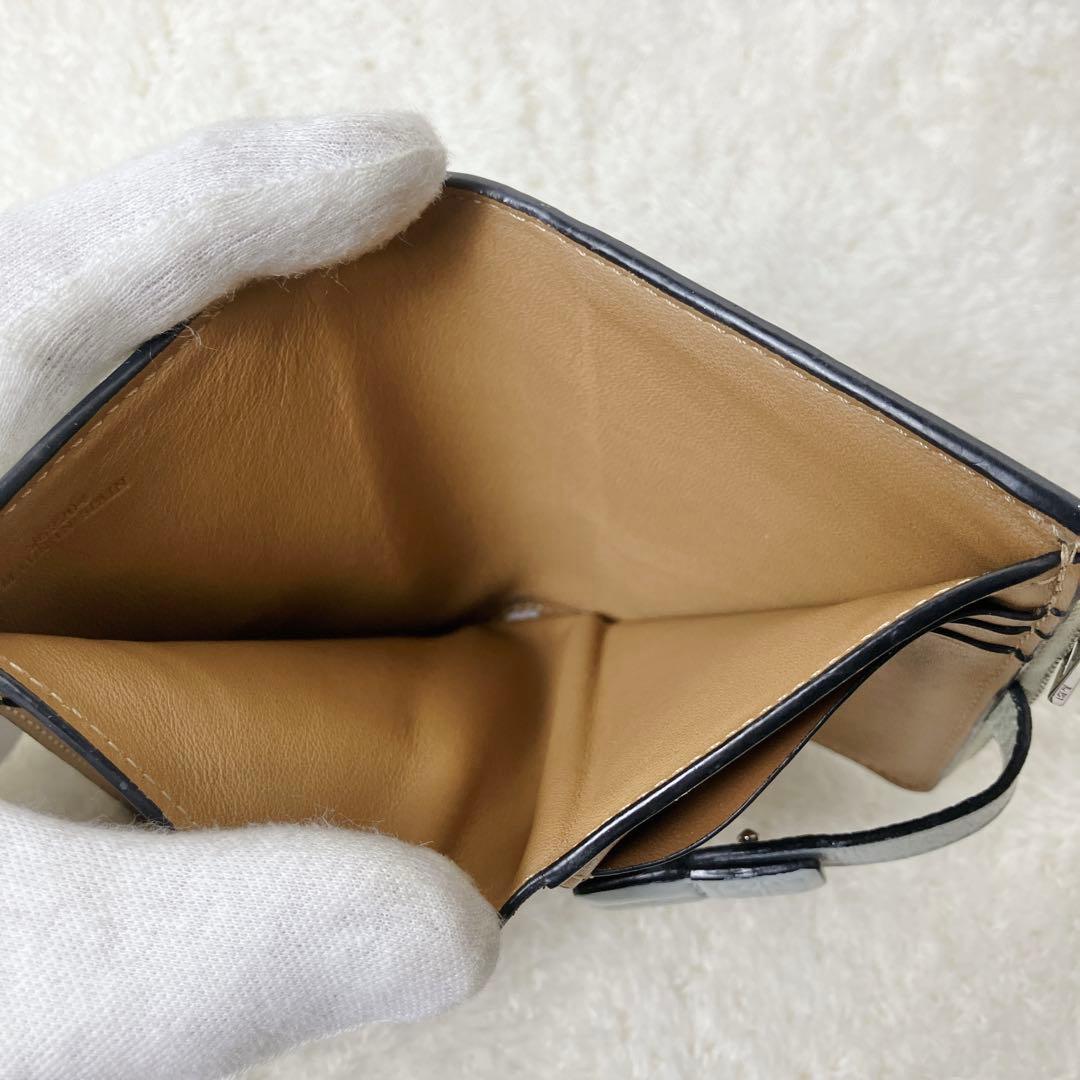 LOEWE スリムジップ バイフォールド レザーウォレット アナグラム