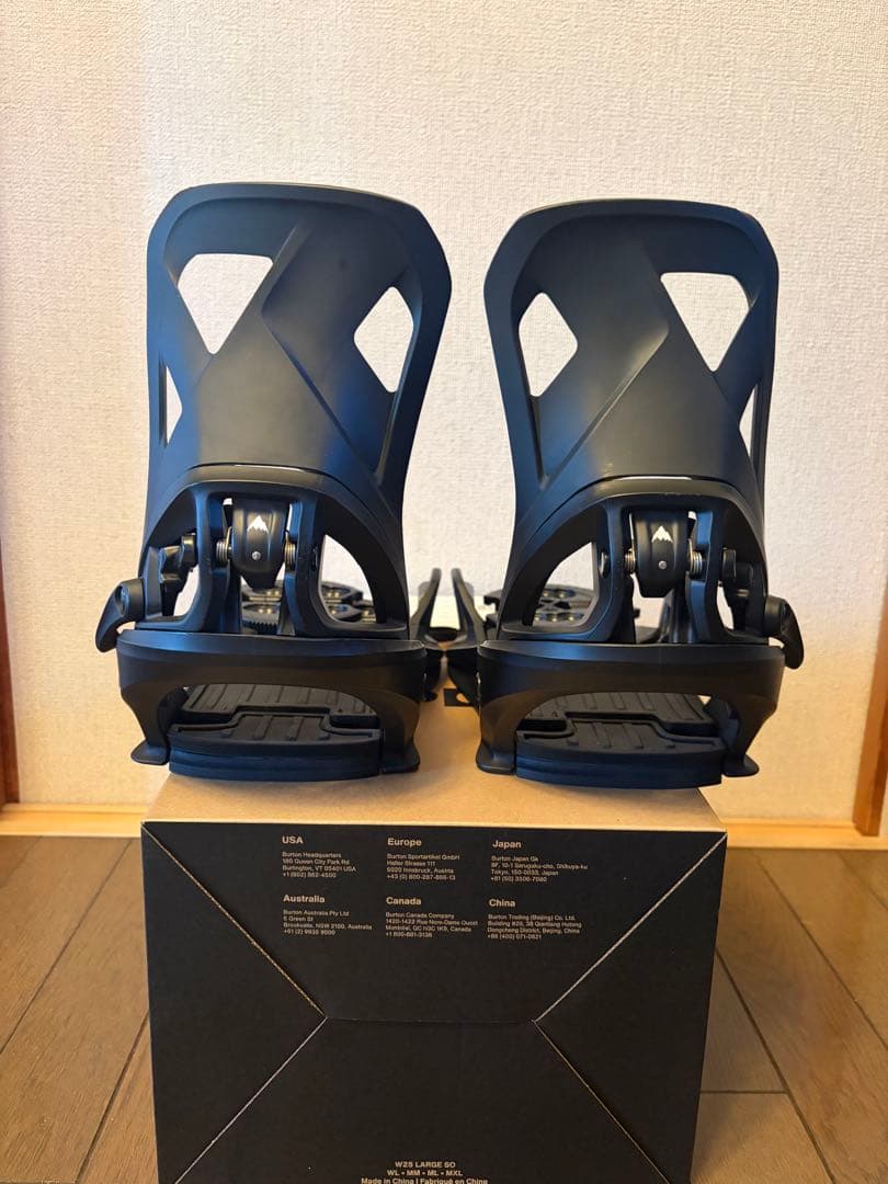 オレンジ　BURTON Step On ビンディング ブラック M