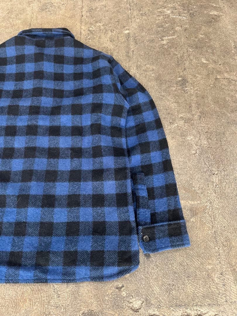 70s woolrich ウール チェック シャツ