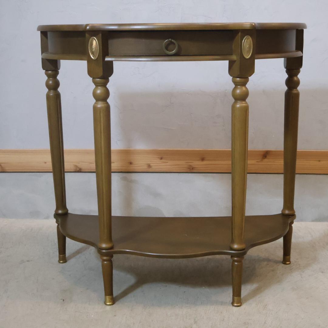 アンティーク調 コンソールテーブル クラシック ホールテーブル フラワースタンド