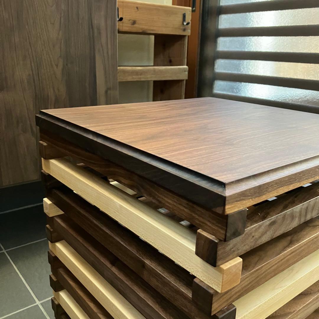 マッキー様用　サイドテーブル　フロアランプ　ウォールナット　無垢材　ハンドメイド