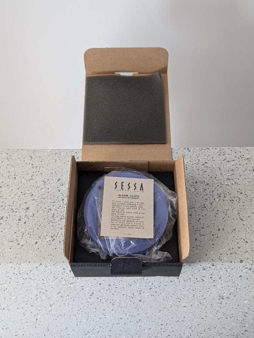 90s ビンテージ レムノス SESSA テーブルクロック 箱付き美品 加藤孝志